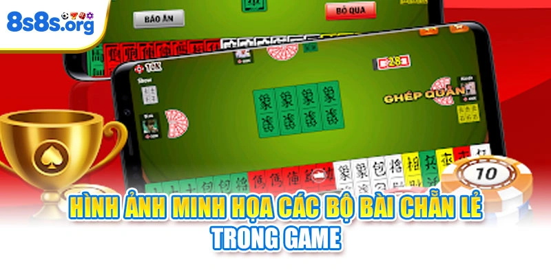 Hình ảnh minh họa các bộ bài chẵn lẻ trong game